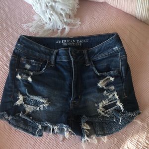 American Eagle Distressed High-waisted Shorts